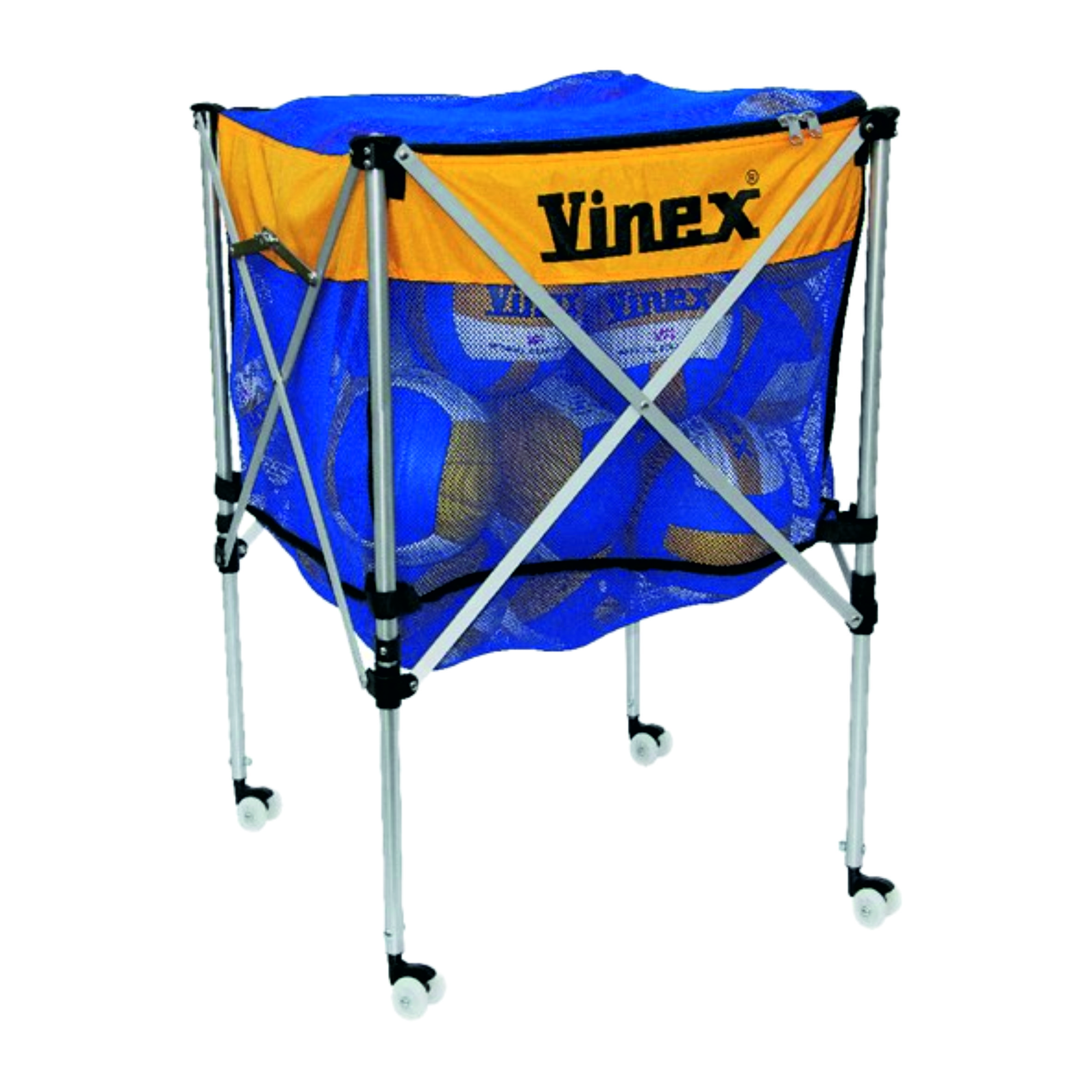 Ball Carrying Cart VBCC-100WT BALL CARRY CART ALUM FRAME WITH YELLOW NYLON FABRIC - Image 1