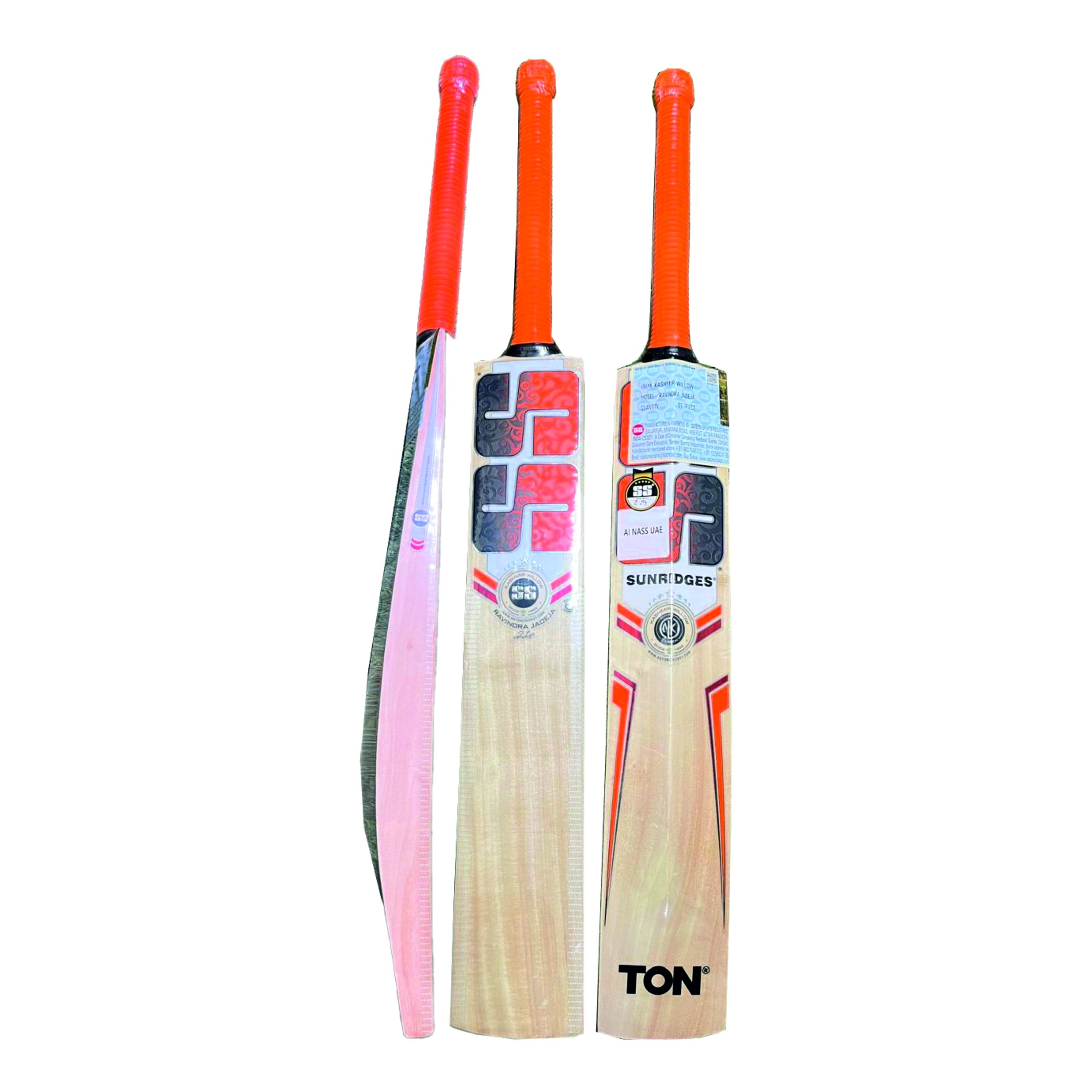 RAVINDRA JADEJA SS CRICKET BAT KASHMIR WILLOW - RAVINDRA JADEJA - Image 1