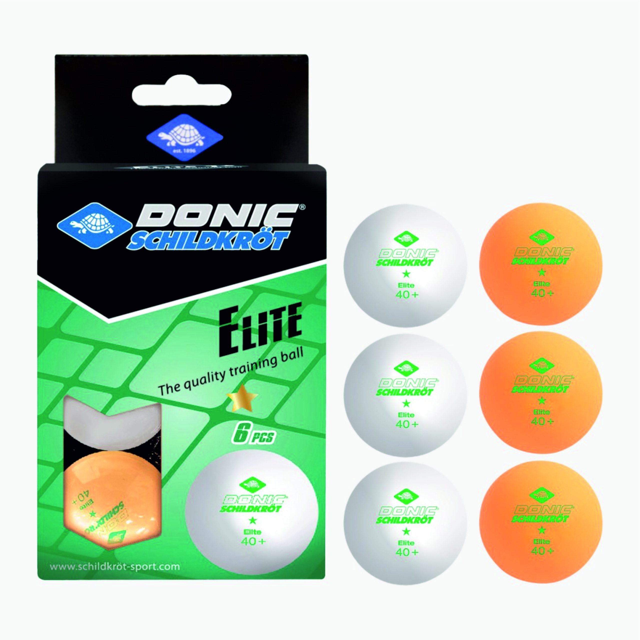 TABLE TENNIS BALL 1-STAR ELITE (3WHITE+3ORANGE TABLE TENNIS BALL 1-STAR ELITE (3*WHITE+3*ORANGE) - Image 1