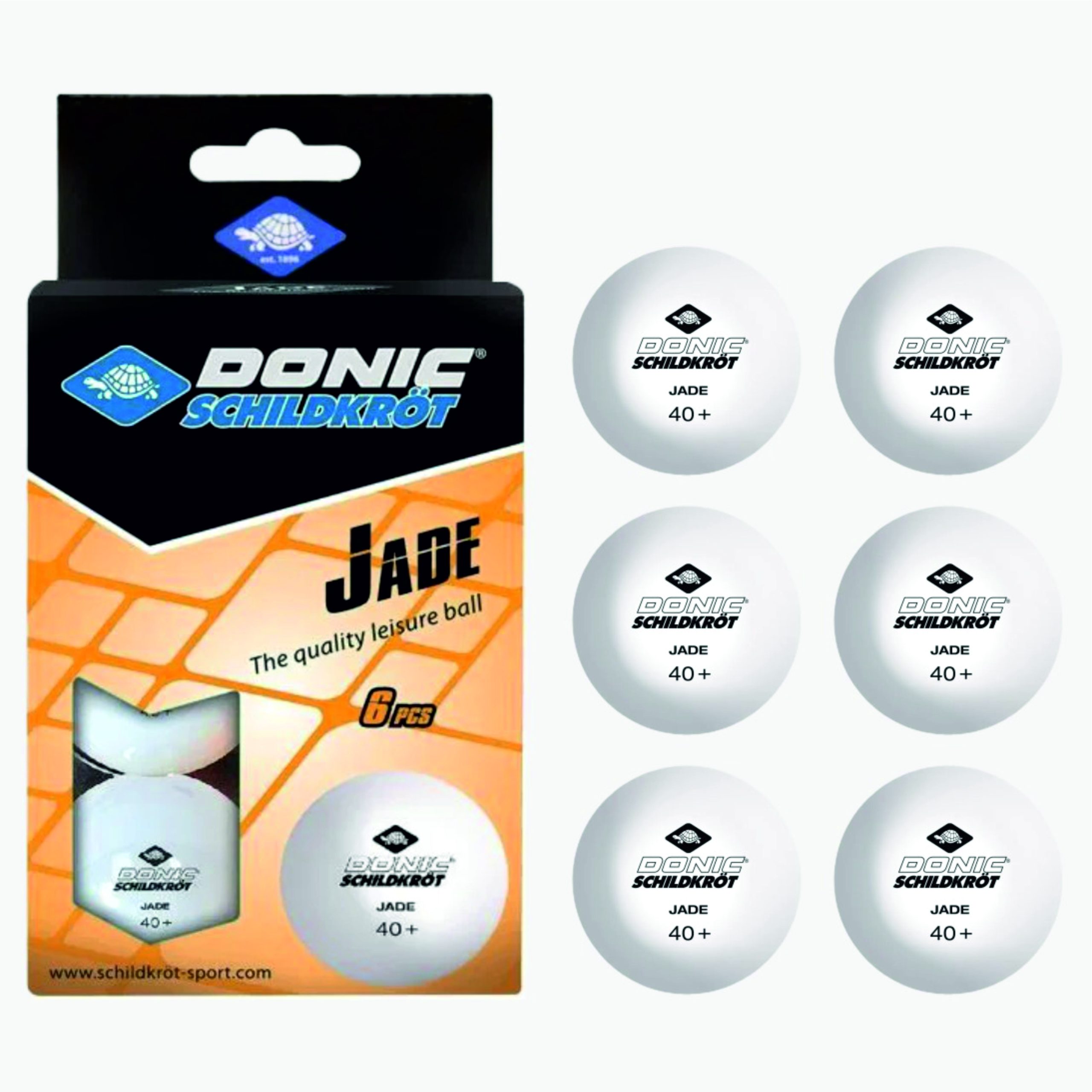 TABLE TENNIS BALL JADE POLY40+SPARE TIME 6PCS WHITE 618371. TABLE TENNIS BALL JADE POLY40+SPARE TIME 6PCS WHITE - Image 1