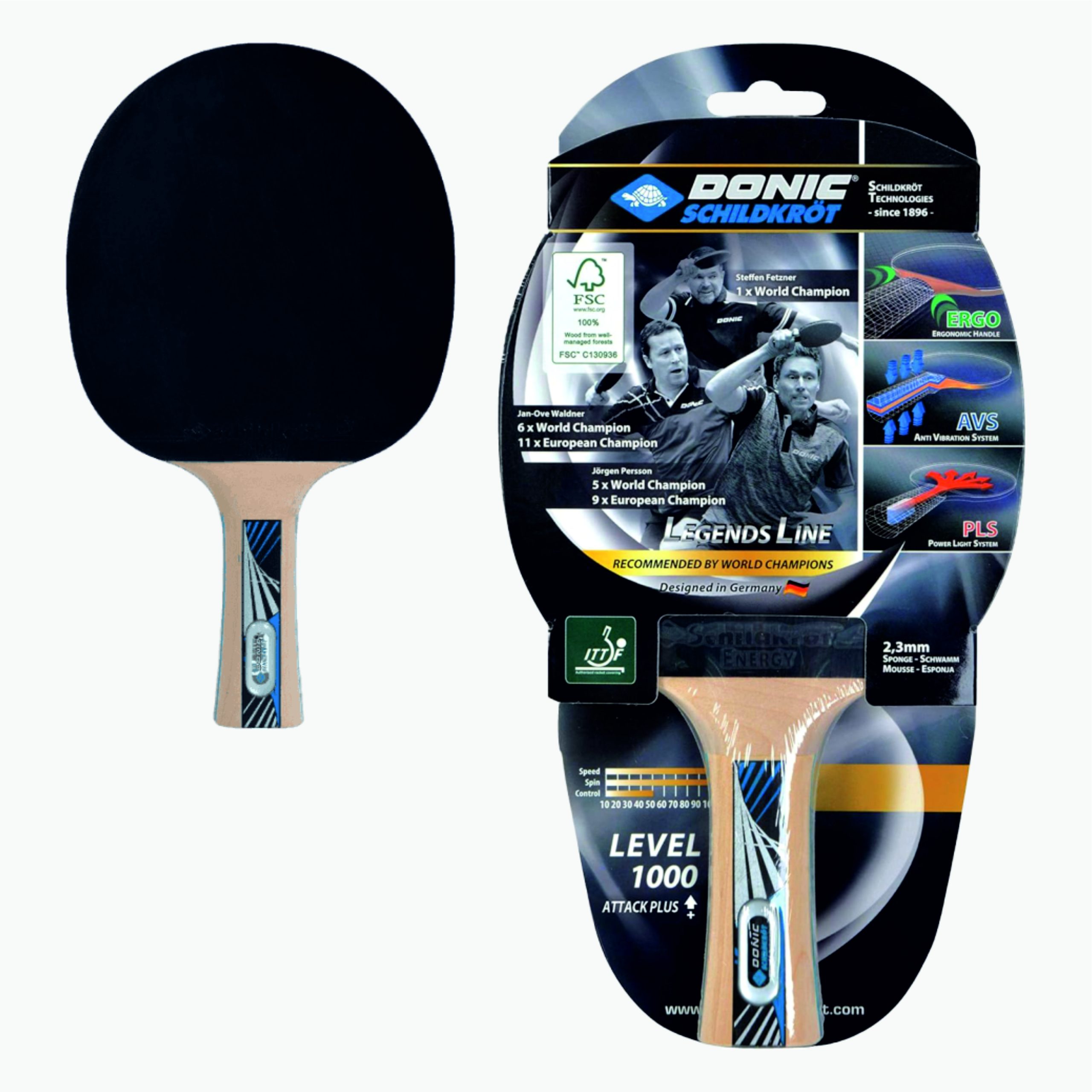 TABLE TENNIS RACKET LEGENDS 1000 DSK DONIC 754427 DONIC DSK TT BAT LEGENDS 1000 - Image 1