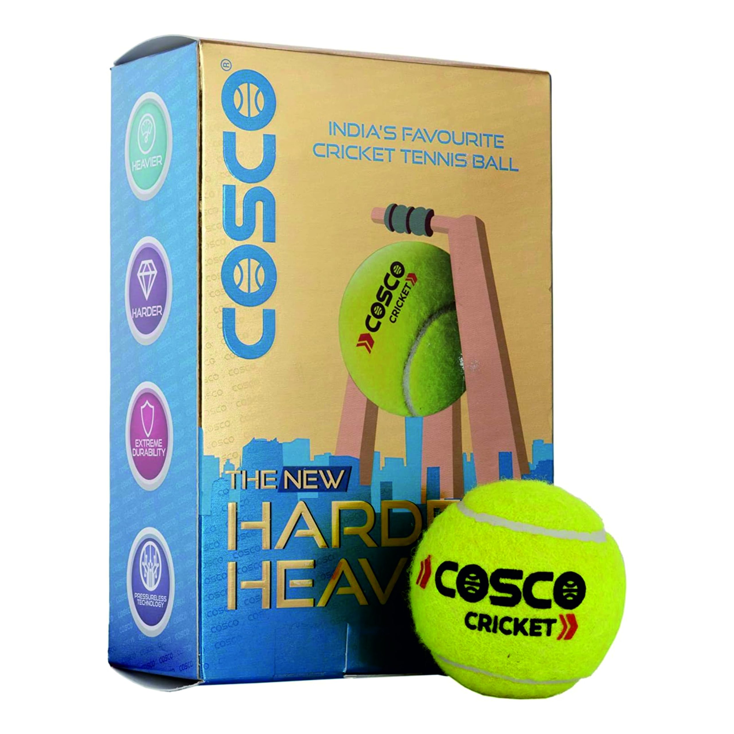 TENNIS CRICKET BALL LIGHT WEIGHT- CODE 12002 CRICKET TENNIS BALL LIGHT WEIGHT 1X6 - Image 1